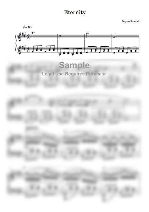 Eternity Sheet Music for Piano - Original Composition